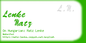 lenke matz business card